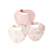 Yếm cho bé hình tam giác hoa phù hợp xinh xắn